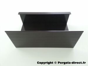 Gouttière rectangulaire en aluminium laqué