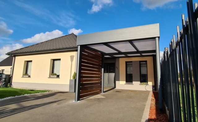 Carport Bois Aluminium