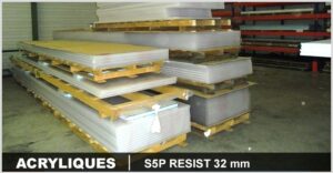 PLEXIGLAS  S5P RESIST  32mm largeur 1230 mm