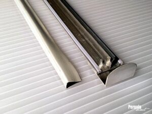 KIT de JONCTION  INTERMÉDIAIRE en aluminium brut pour plaques de 32 mm d’épaisseur