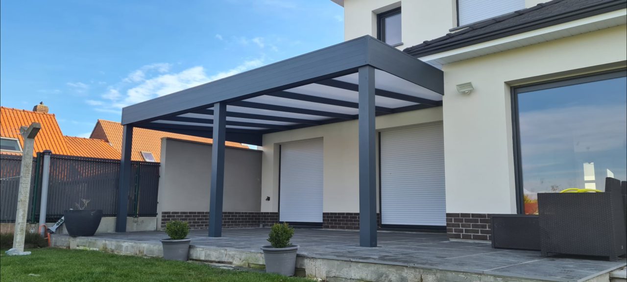 pergola bois alu